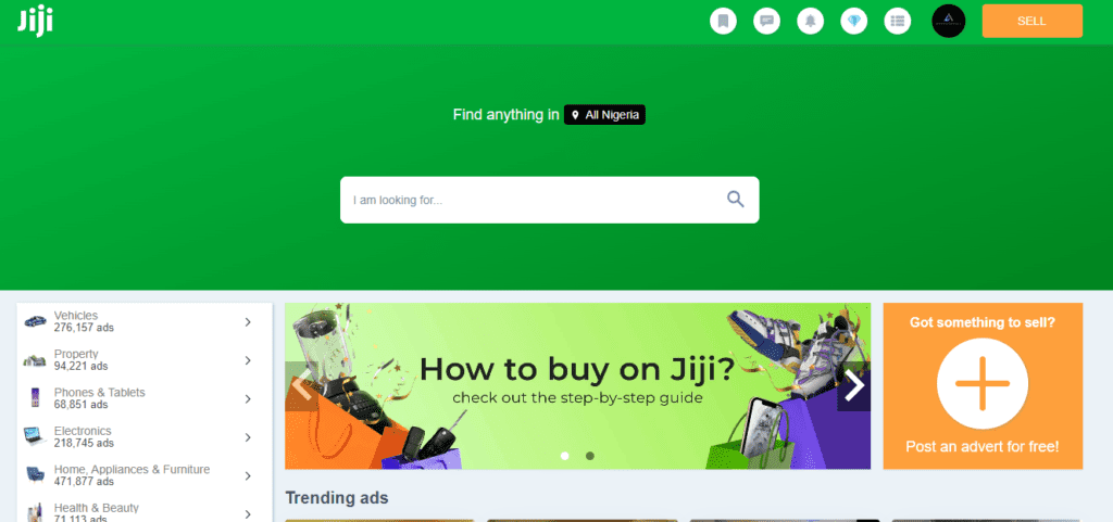 jiji ng is a top e-commerce website in Nigeria