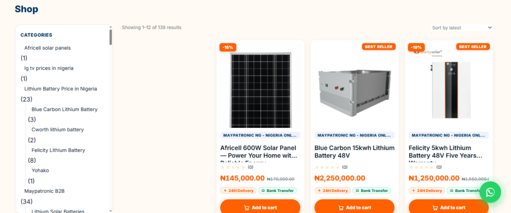 Maypatronic Solar Shop