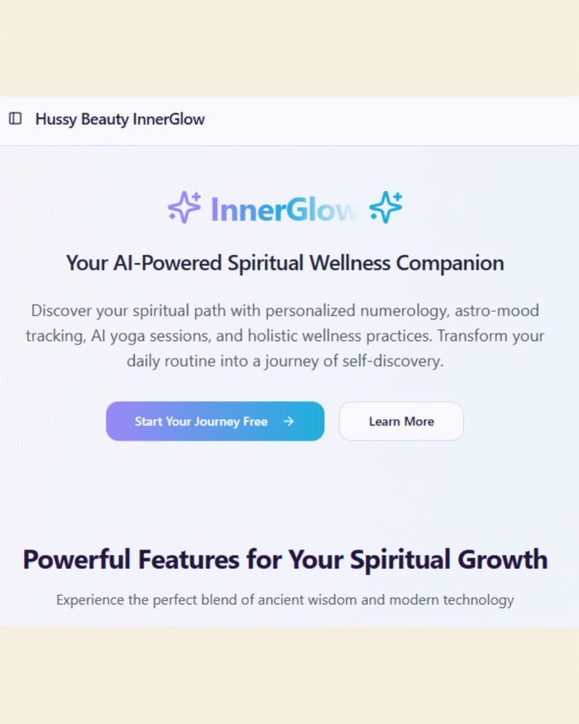 Hussy Beauty Innerglow developed by the best website designer in Nigeria